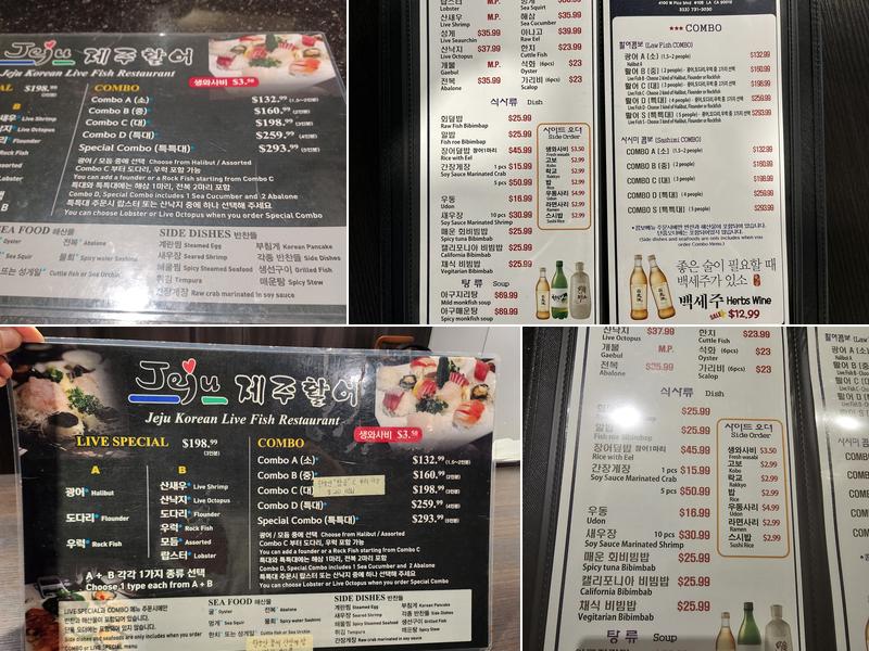Jeju Menu