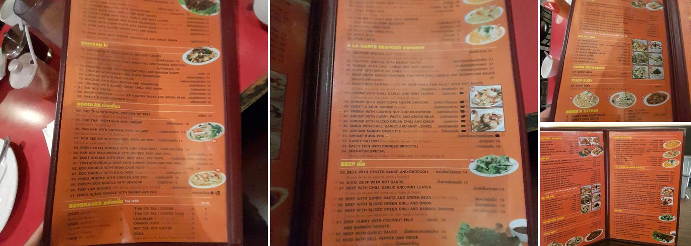Vim Thai Restaurant Menu