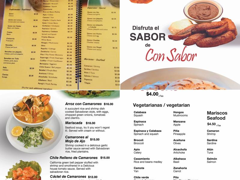 Con Sabor Menu