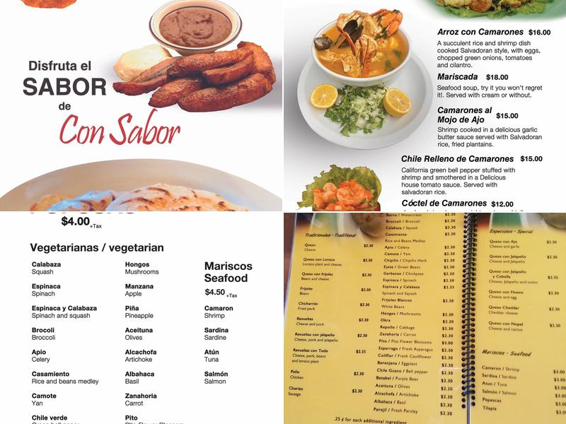 Con Sabor Menu