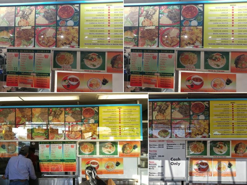 Taqueria Jalisco Menu