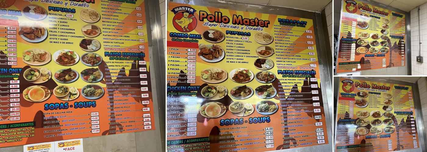 Pollo Master Menu