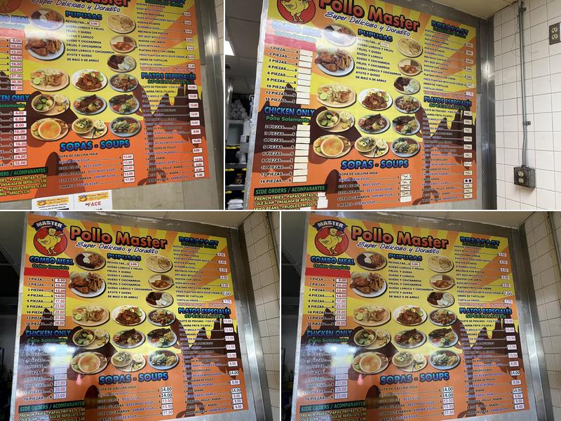 Pollo Master Menu