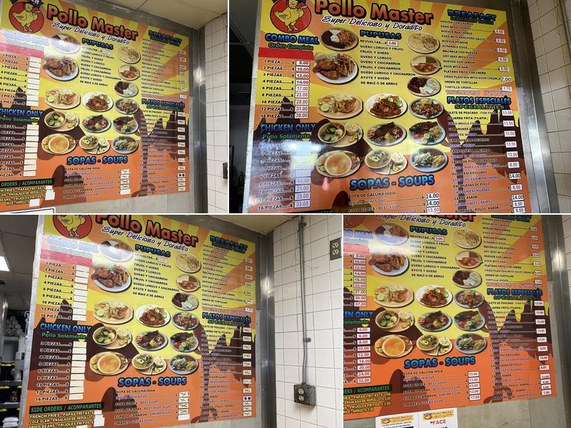 Pollo Master Menu