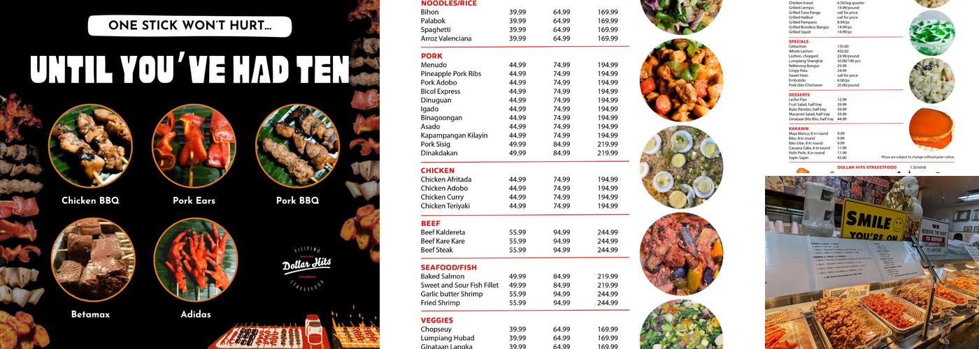 Dollar Hits Menu