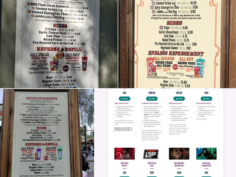 Fireman's Brigade Barbecue Menu