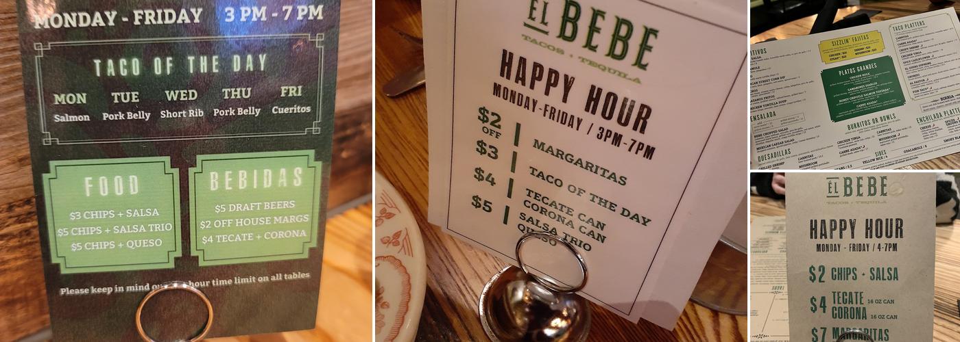 Él Bebe Menu