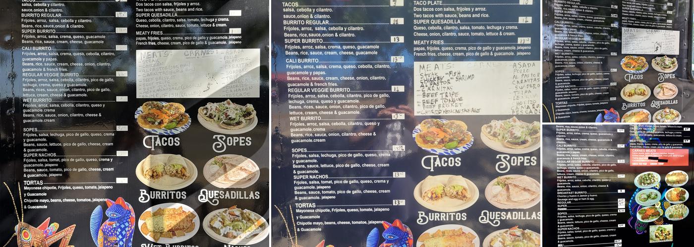 Jayli’s Cocina Menu