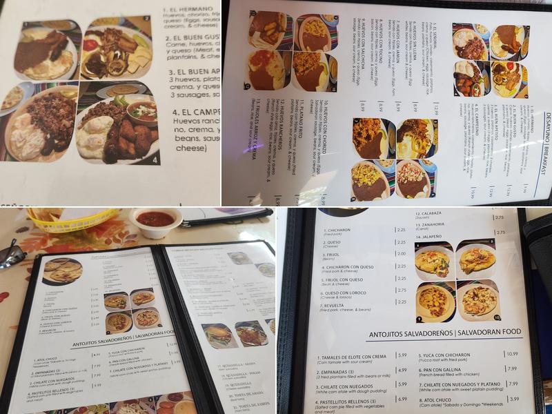 Hermano centroamericano #1 Menu