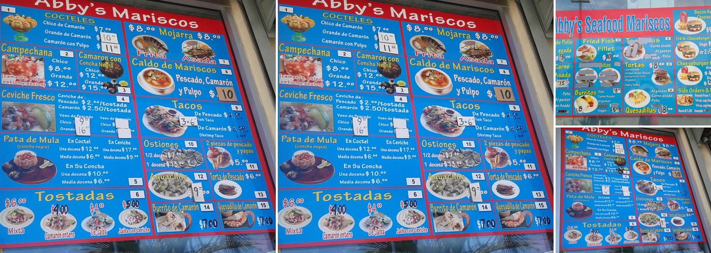 Mariscos Corralitos Menu