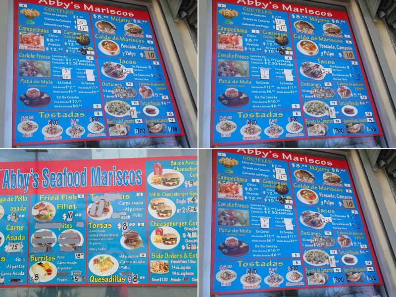 Mariscos Corralitos Menu