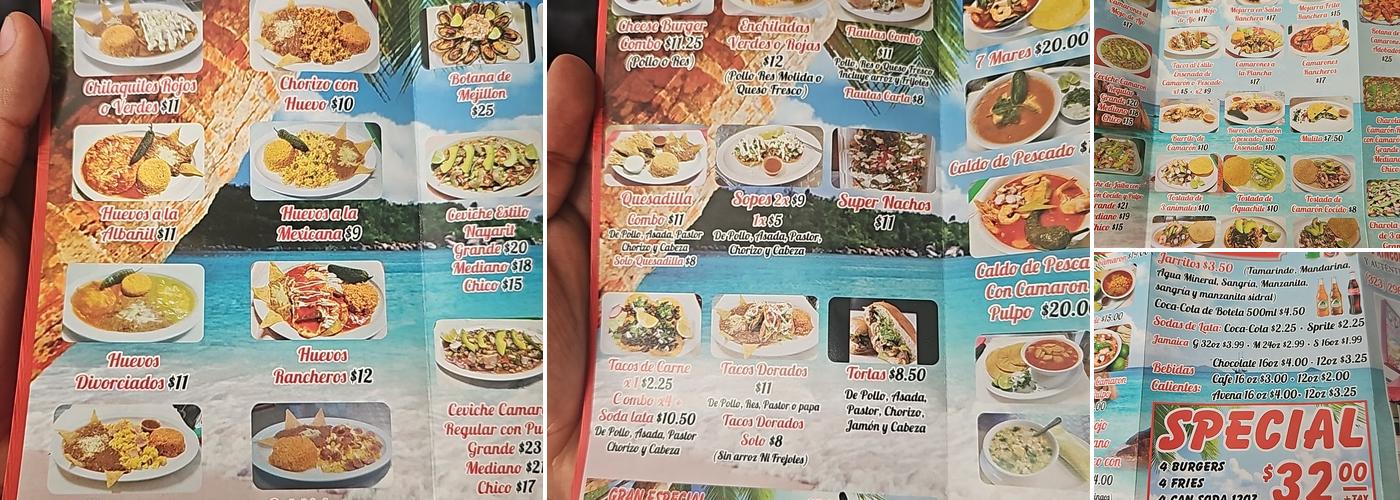 Marisco El Rincón De Nayarit Menu