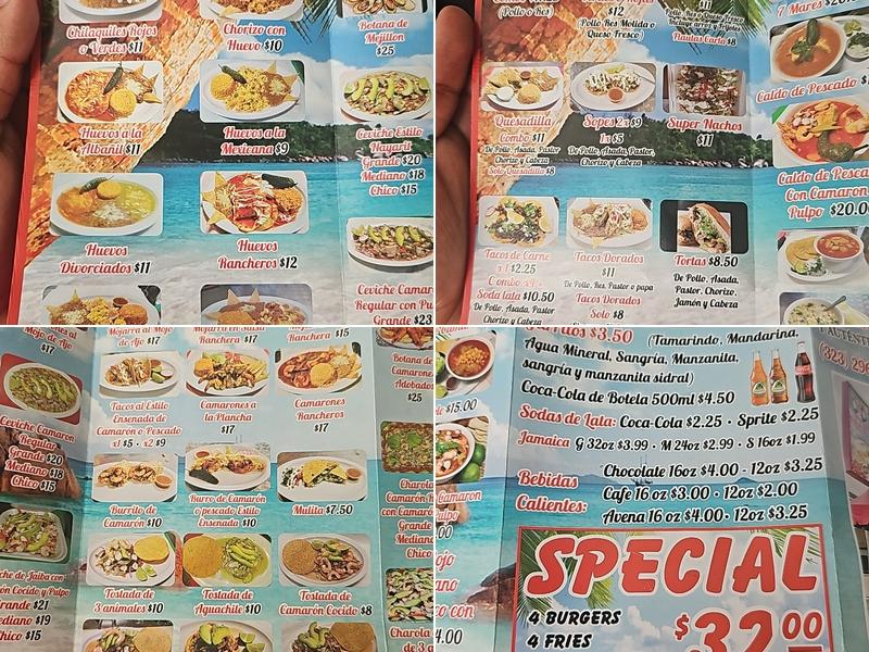 Marisco El Rincón De Nayarit Menu