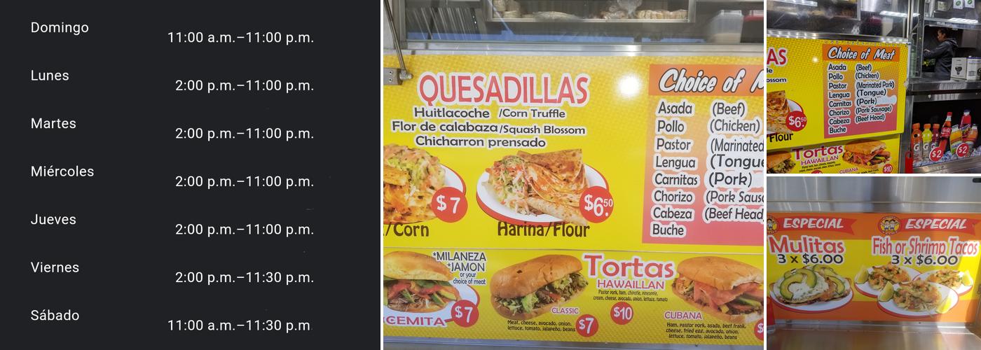 Mannys Tacos 2 Menu