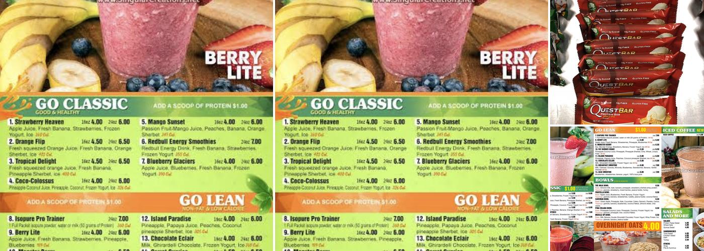 Anders Juice Bar Menu