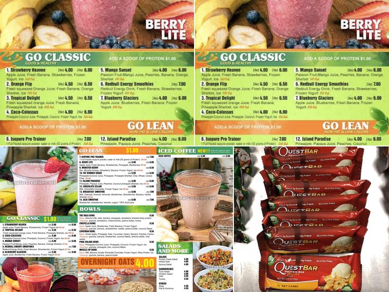 Anders Juice Bar Menu