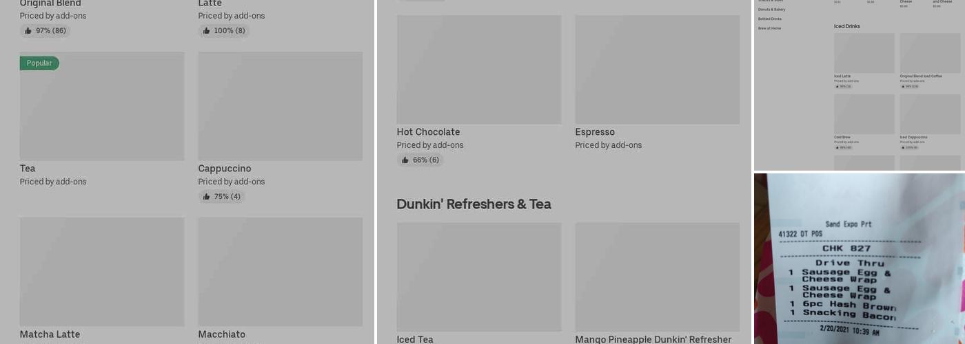 Dunkin' Menu