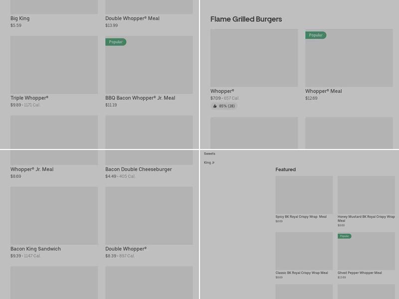 Burger King Menu