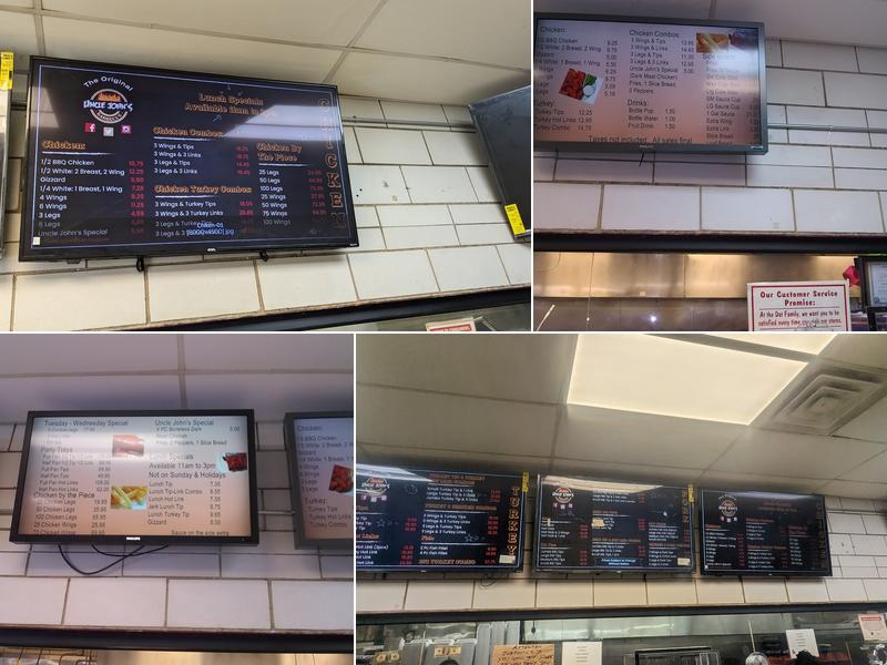 Uncle John's BBQ and Dat Donut Menu