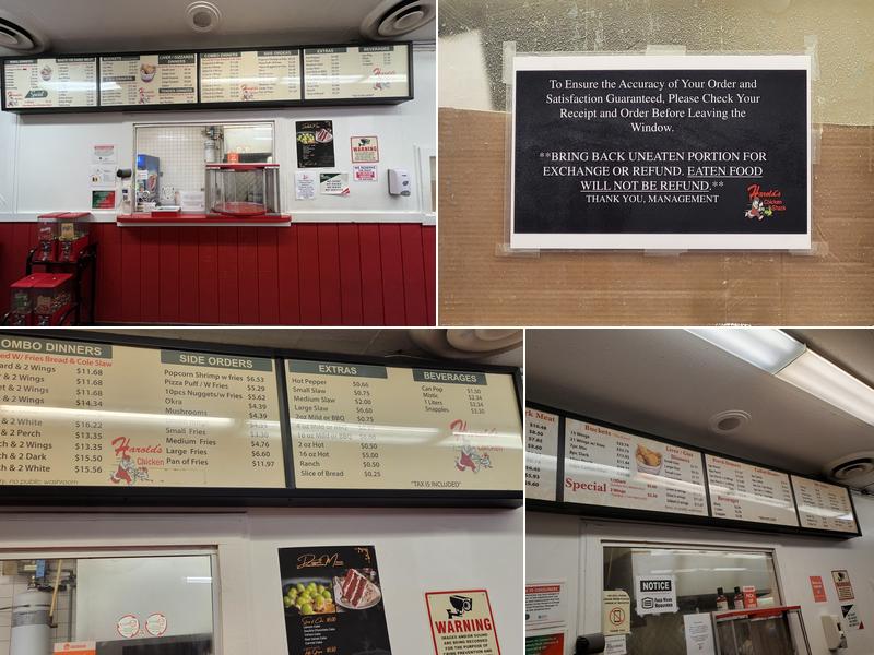 Harold's Chicken #14 Hyde Park Menu