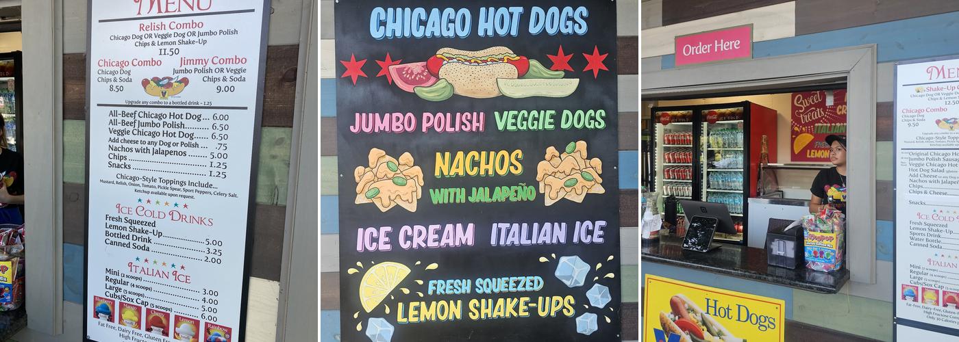 Relish Chicago Hot Dogs Menu