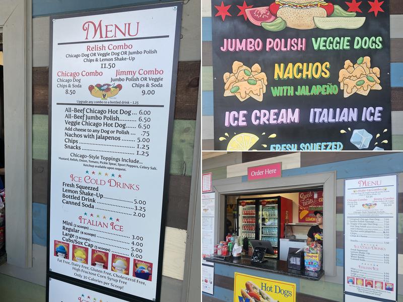 Relish Chicago Hot Dogs Menu