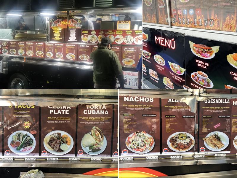 El Tauro Tacos Truck Menu