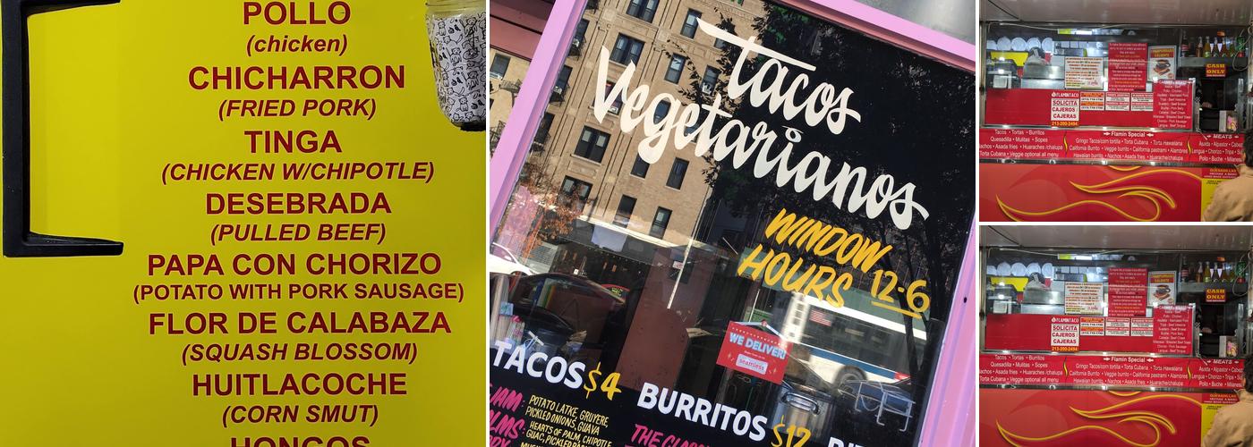 El Flamin Taco - Korea Town Menu