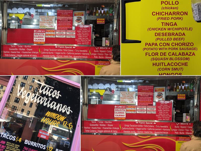 El Flamin Taco - Korea Town Menu