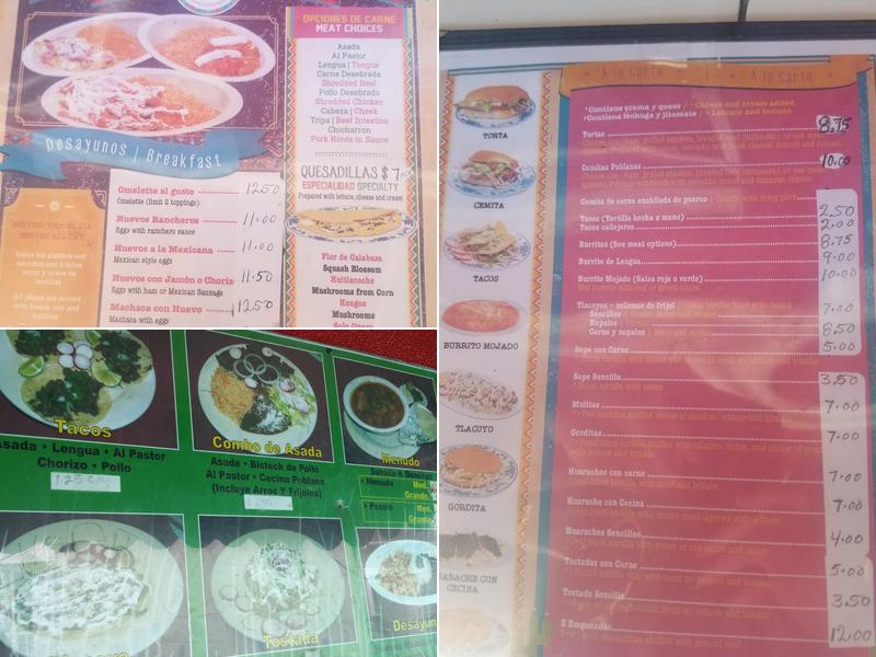 Taqueria El Charrito Menu