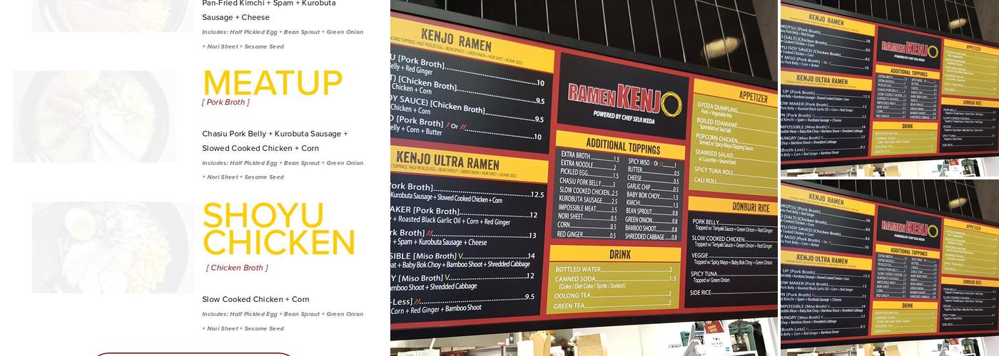 Ramen Kenjo Menu