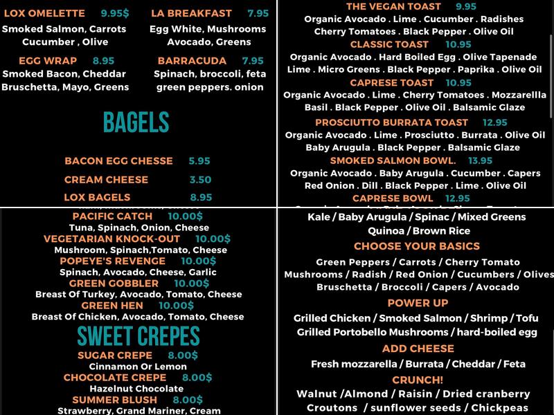 YallaTizers Menu