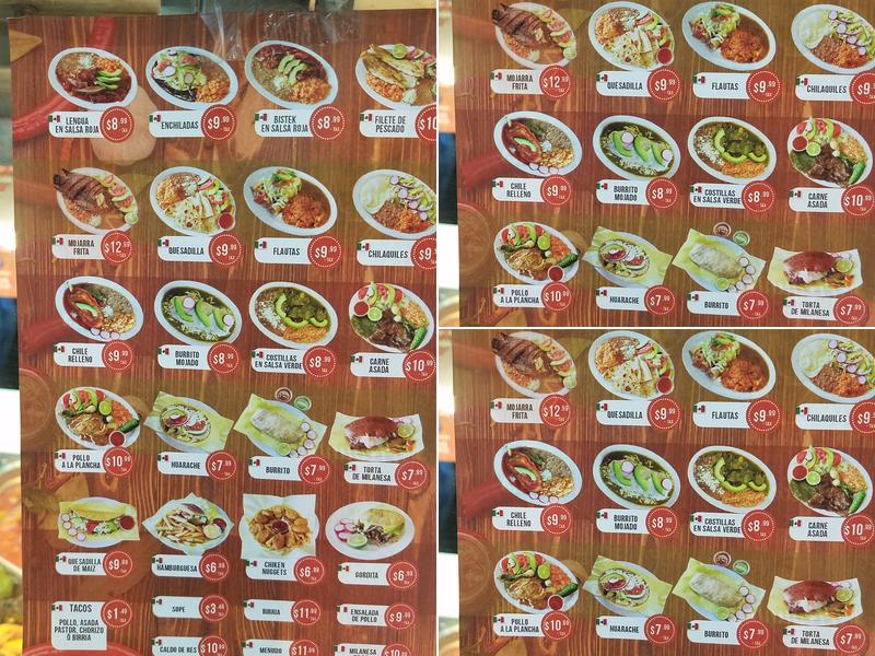 La Mano Tortilleria Menu