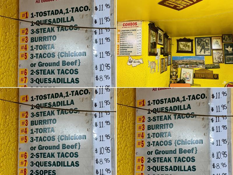 El Potosi Menu