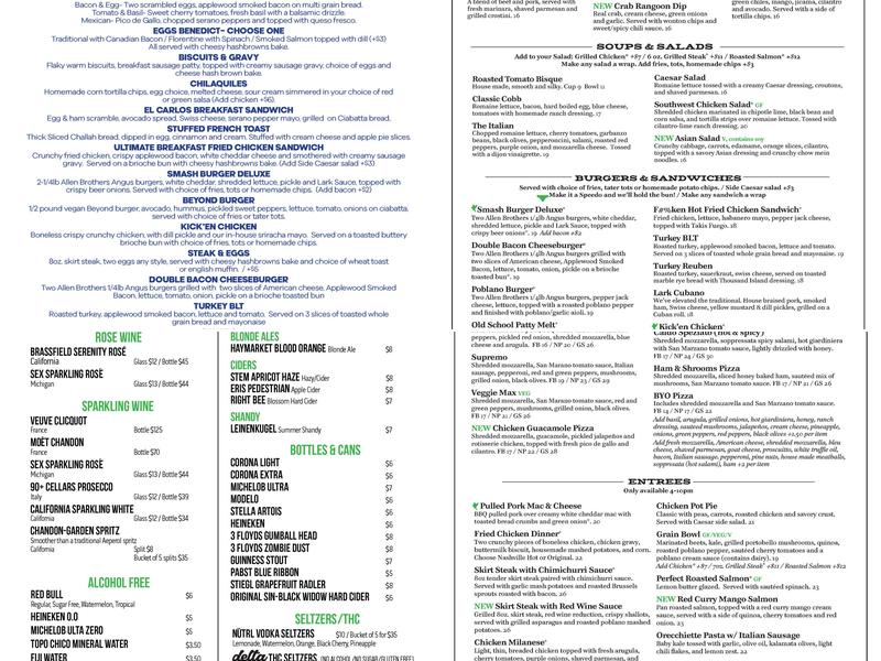 Lark Restaurant & Bar Menu