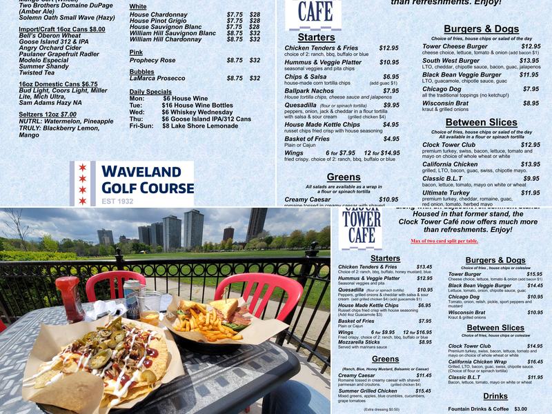 The Clocktower Cafe Menu