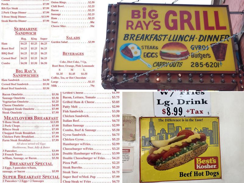 Big Ray's Grill Menu