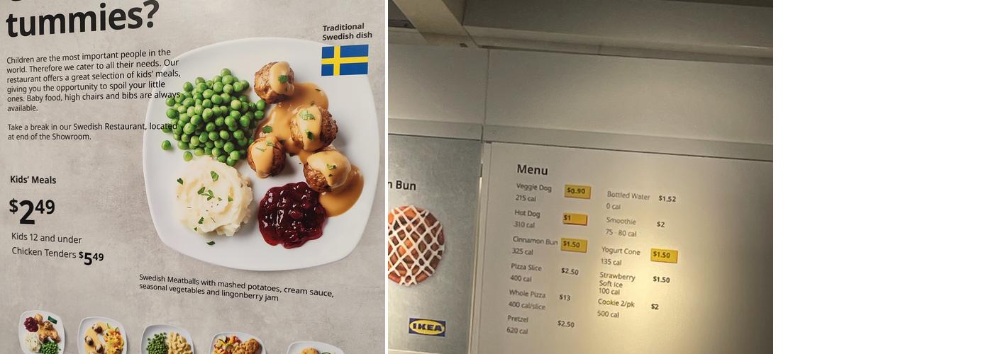 IKEA Restaurant Menu