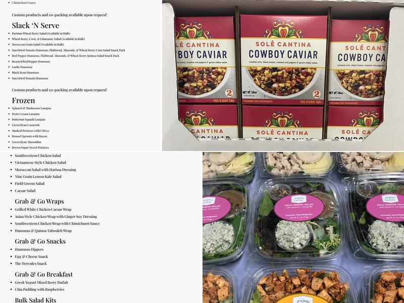 Glass Onion Catering & Gourmet Foods Menu