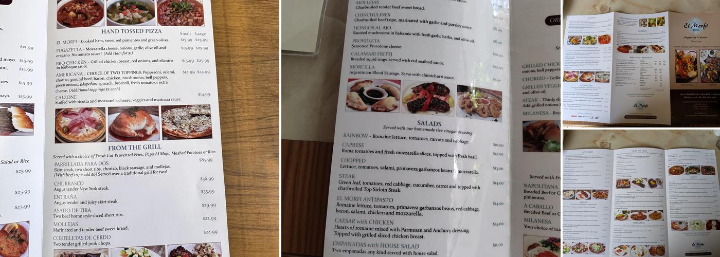 El Morfi Grill Menu