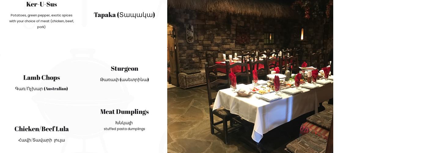 Hatsatoun Menu