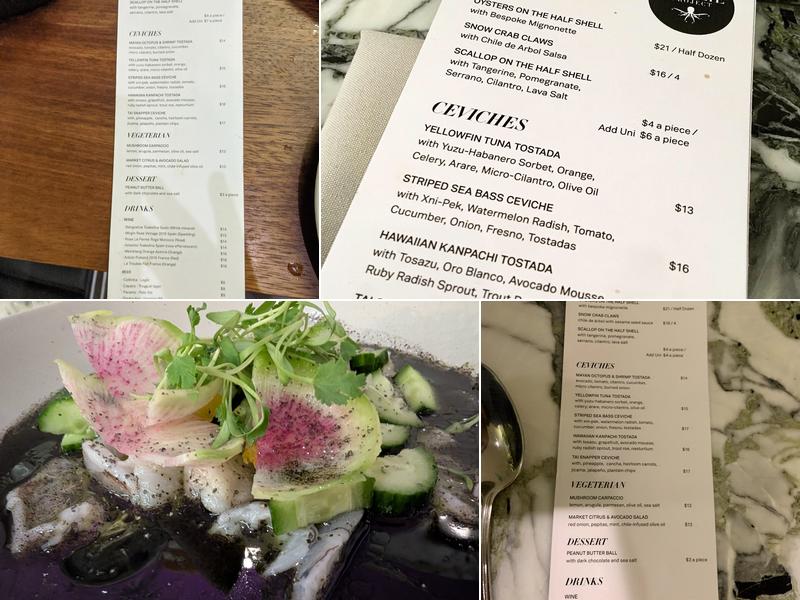 Ceviche Project Menu