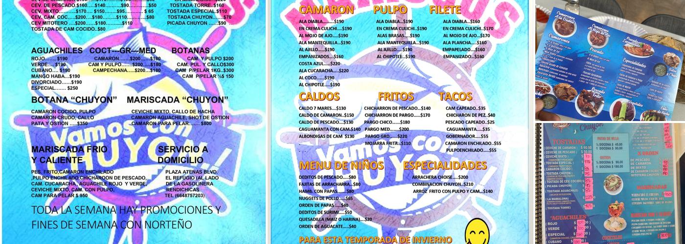 Chuco Mariscos Menu