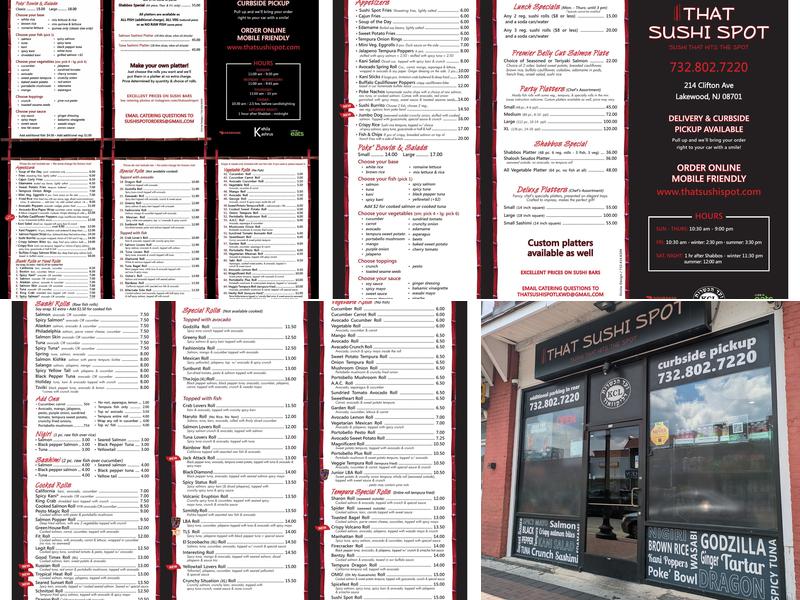 That Sushi Spot Lakewood Menu