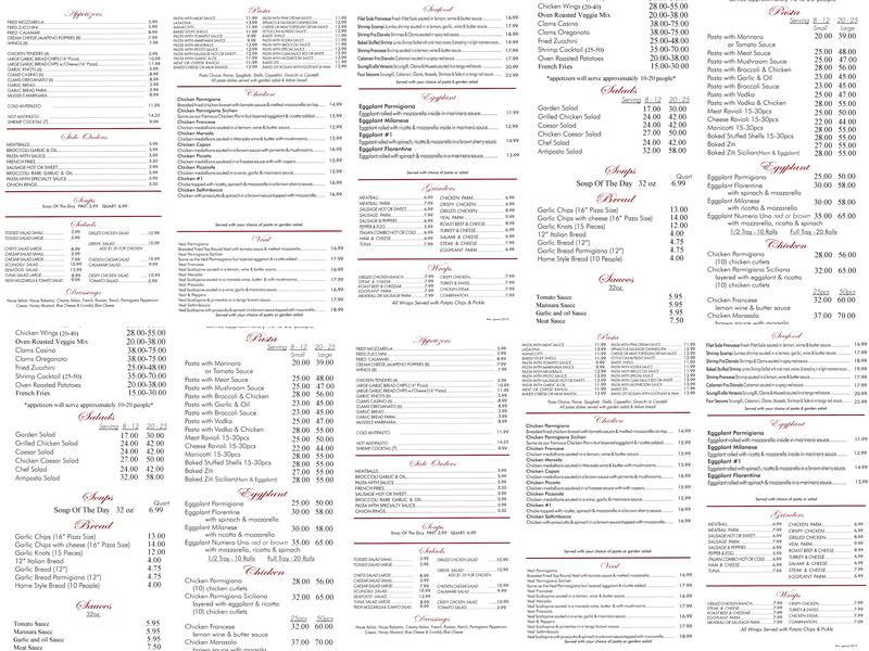 Augies # 1 Italian Restaurant and Pizzeria Menu