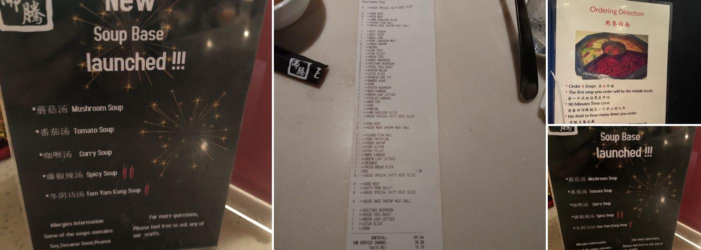 Boiling Hot Pot Menu