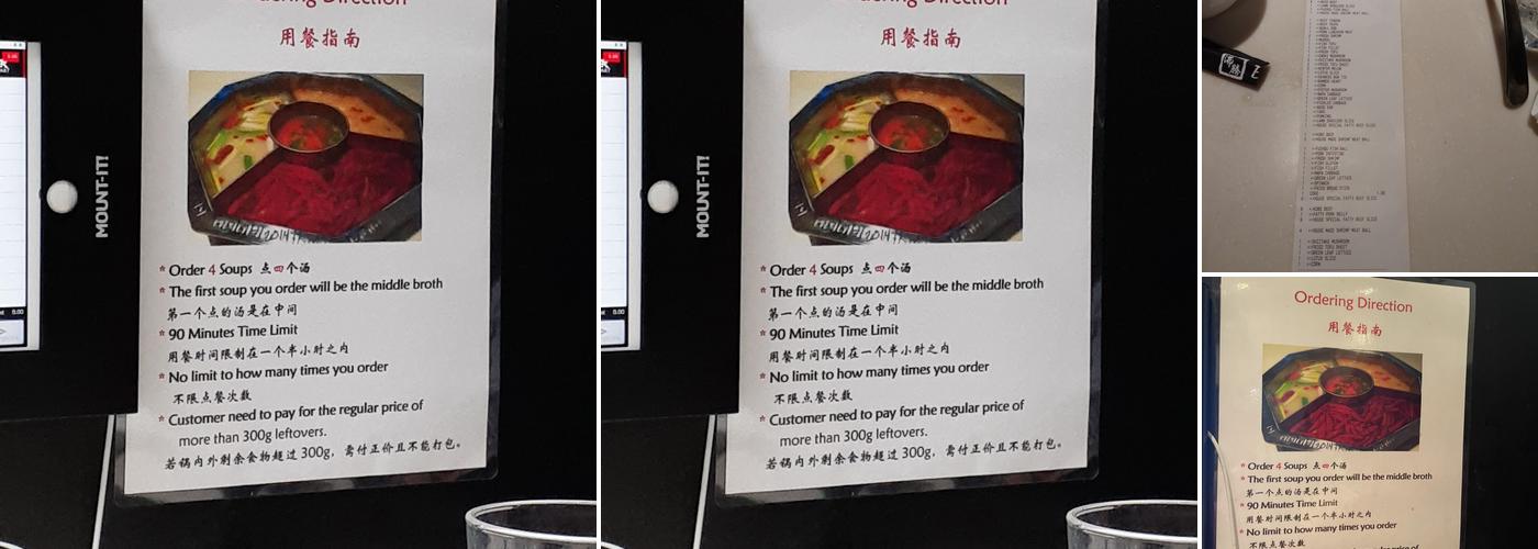 Boiling Hot Pot Menu