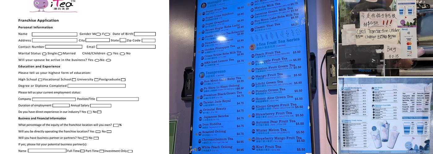 iTea Menu