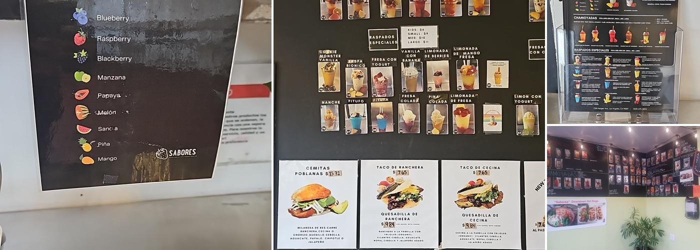 Sabores Menu