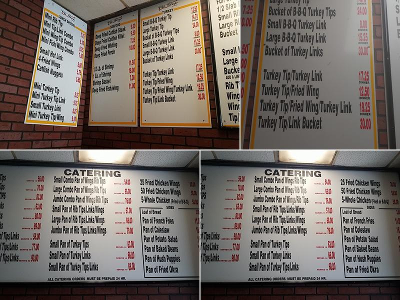 Chicago Pit Stop BBQ Menu